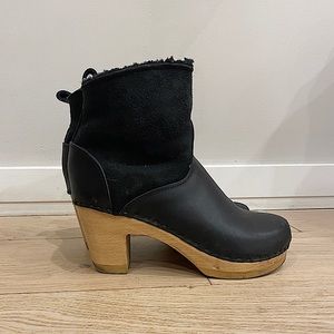 No. 6 5” pull on shearling clog boot